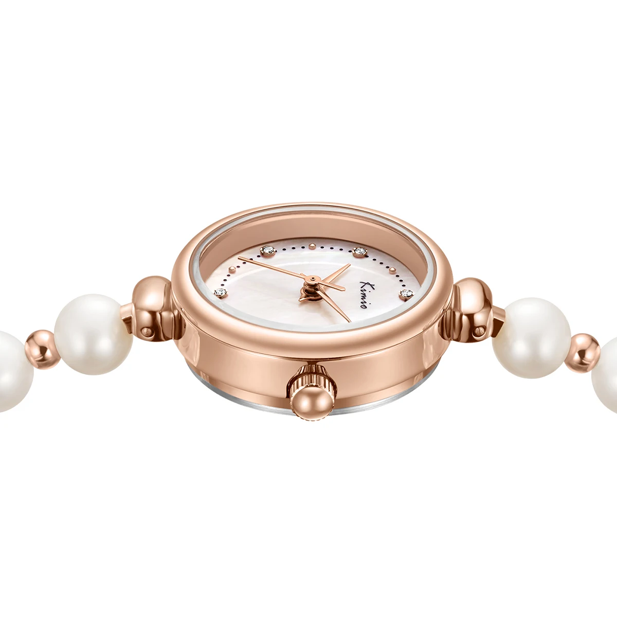 Trendy KIMIO K6553S Pearl Crystal Bracelet Watch for Women