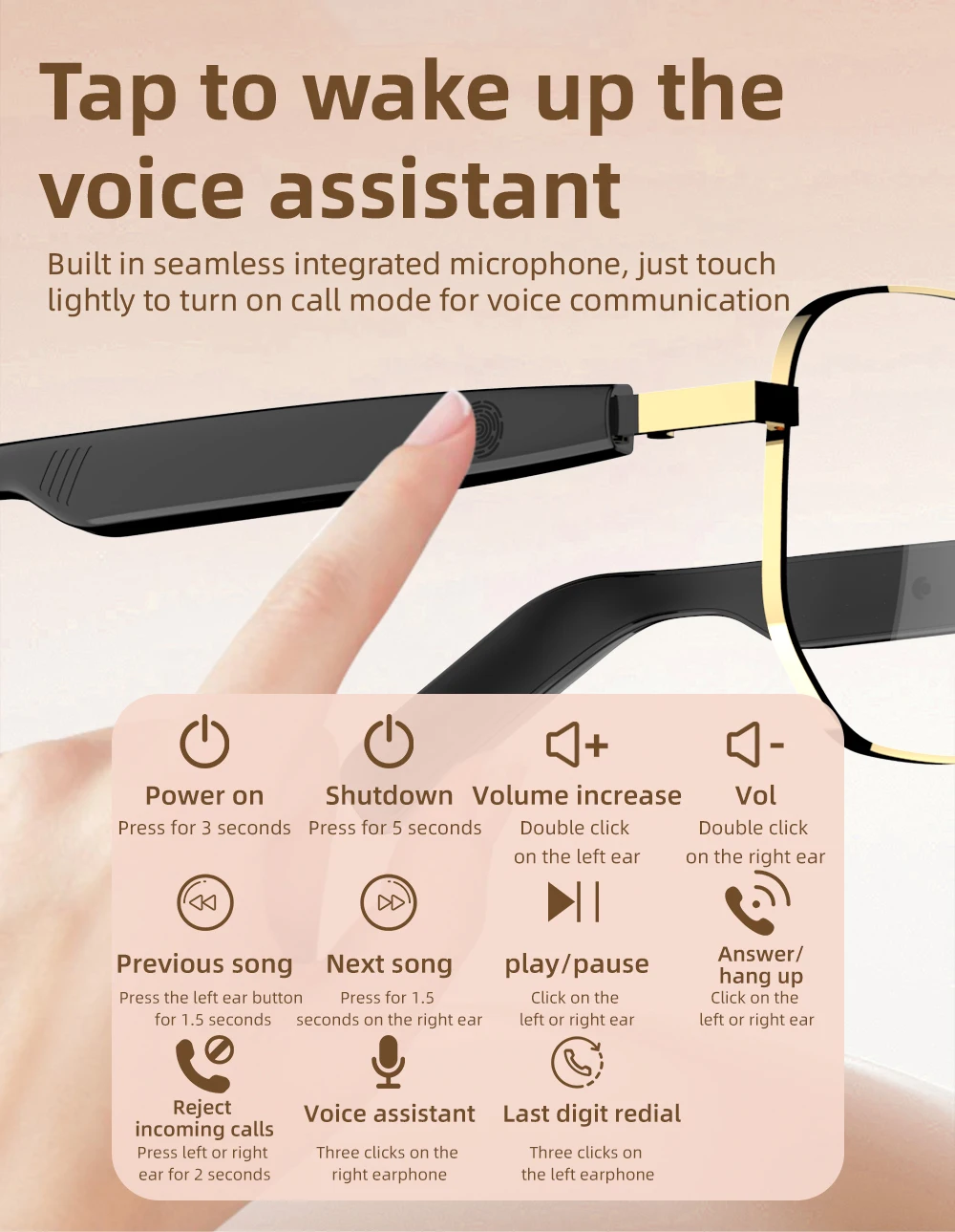 Welcome OEM Order, Factory Whole Selling 2025 Sg-26 Pro Smart Glasses Wireless Bt Music Calls Anti-blue Light Women Men Smart Wearable Headset Travel Sunglasses - Buy Smart Glasses smart Wearable Headset travel Sunglasses