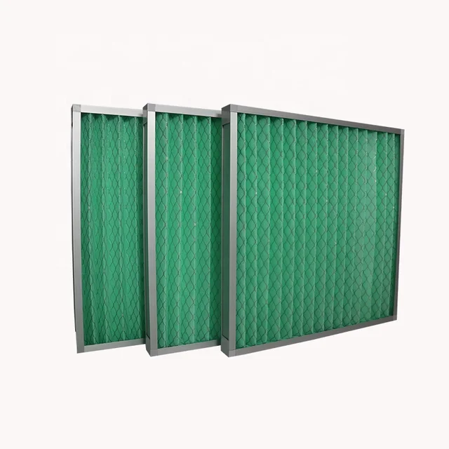 High Quality Customized Manufacturing Pleated Cardboard Frame Folded Panel Air Filter Air-condition Unit Filter