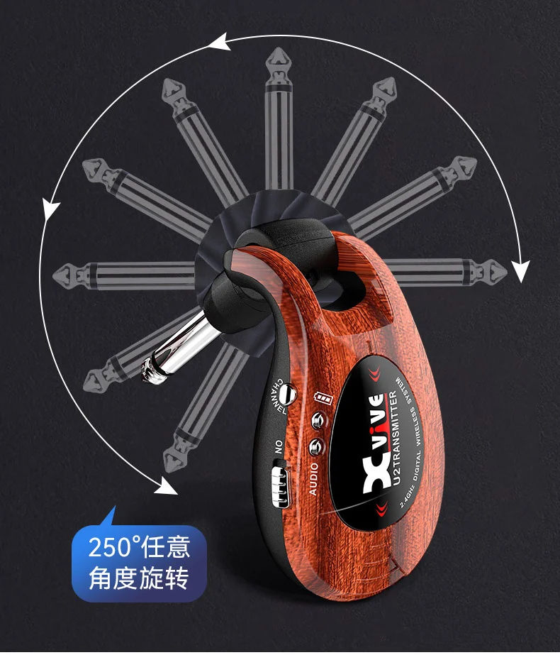 Xvive U2 2.4GHz Rechargeable Wireless Guitar System Electric Guitar Bass Violin Keyboard Transmitter Receiver Effects Bridge