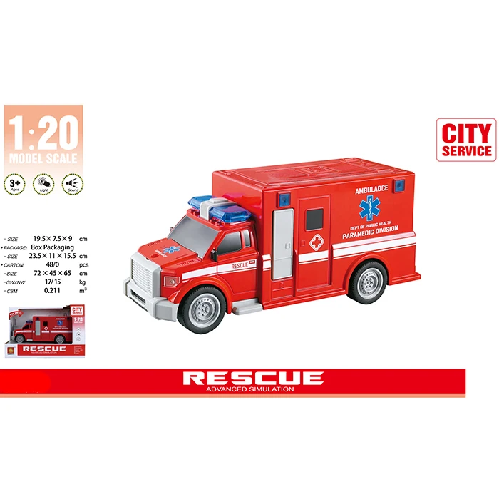 red ambulance toy