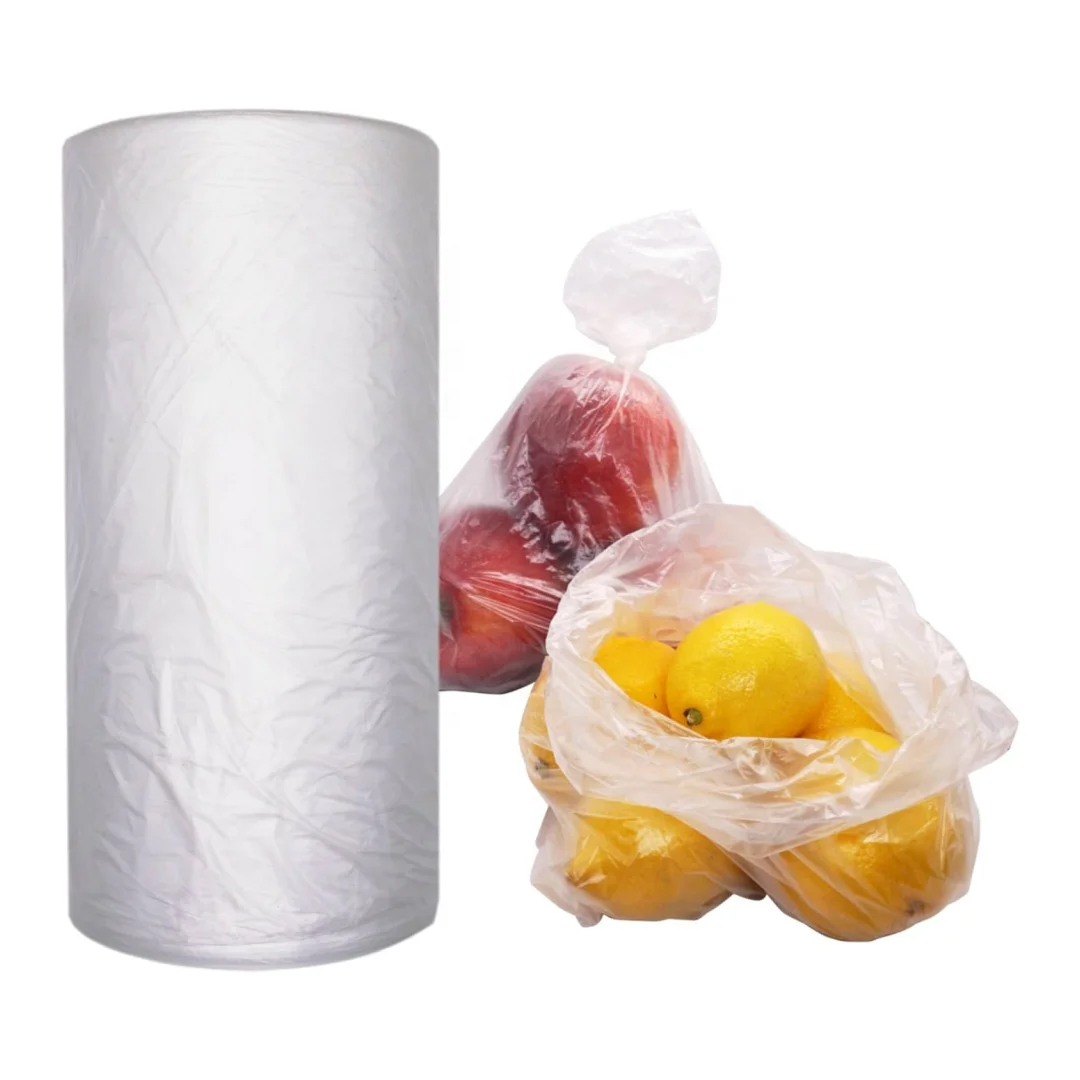 Efforias 500 Polythene Bags On A Roll Fruit Vegetable Clear