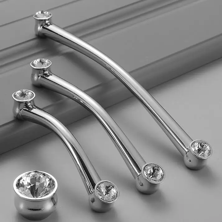 Furniture drawer pull silver DIY cupcake plate parts zinc alloy tray handles