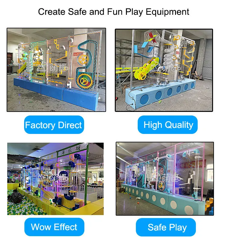 Moetry Commercial Science Center Interactive Ball Play Wall Game Kids Indoor Playground Air Tube Silk Tunnel Maze