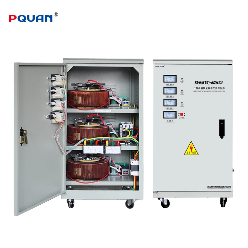 High Quality AC Automatic Voltage Regulators/Stabilizers Tns/SVC 20kVA 380V Servo AVR