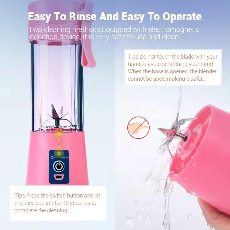 300 мл персональная USB-соковыжималка портативная соковыжималка блендер бытовая с шестью лезвиями перезаряжаемая машина для смешивания фруктов
