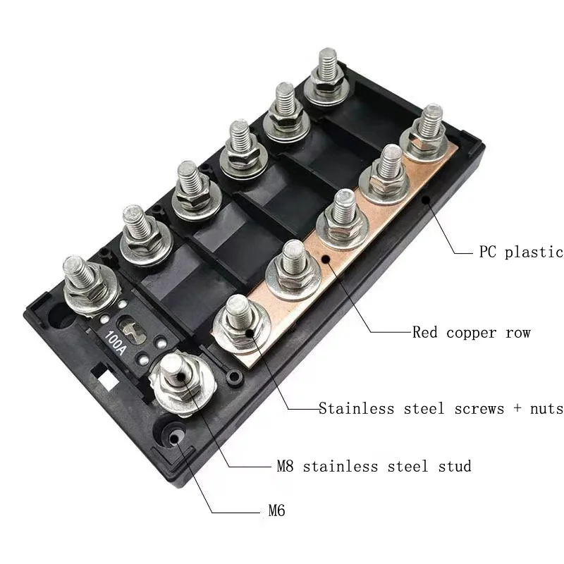 4-Way AMG Mega Fuse Holder Kit – Includes 4x100A & 4x120A ANM Fuses For 12V/24V Car Systems