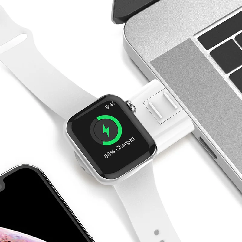 Muvtec Portable Wireless Charging USB Dock Manual Conversion Connection Smart Watch Magnetic Wireless Charger for Phone Watch