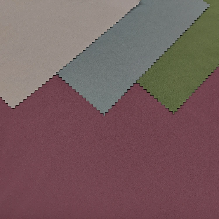 Factory  Wholesale Plain Dyed Interlock Fabric , High Stretch Knitting Nylon Interlock for Yoga Wear/ factory