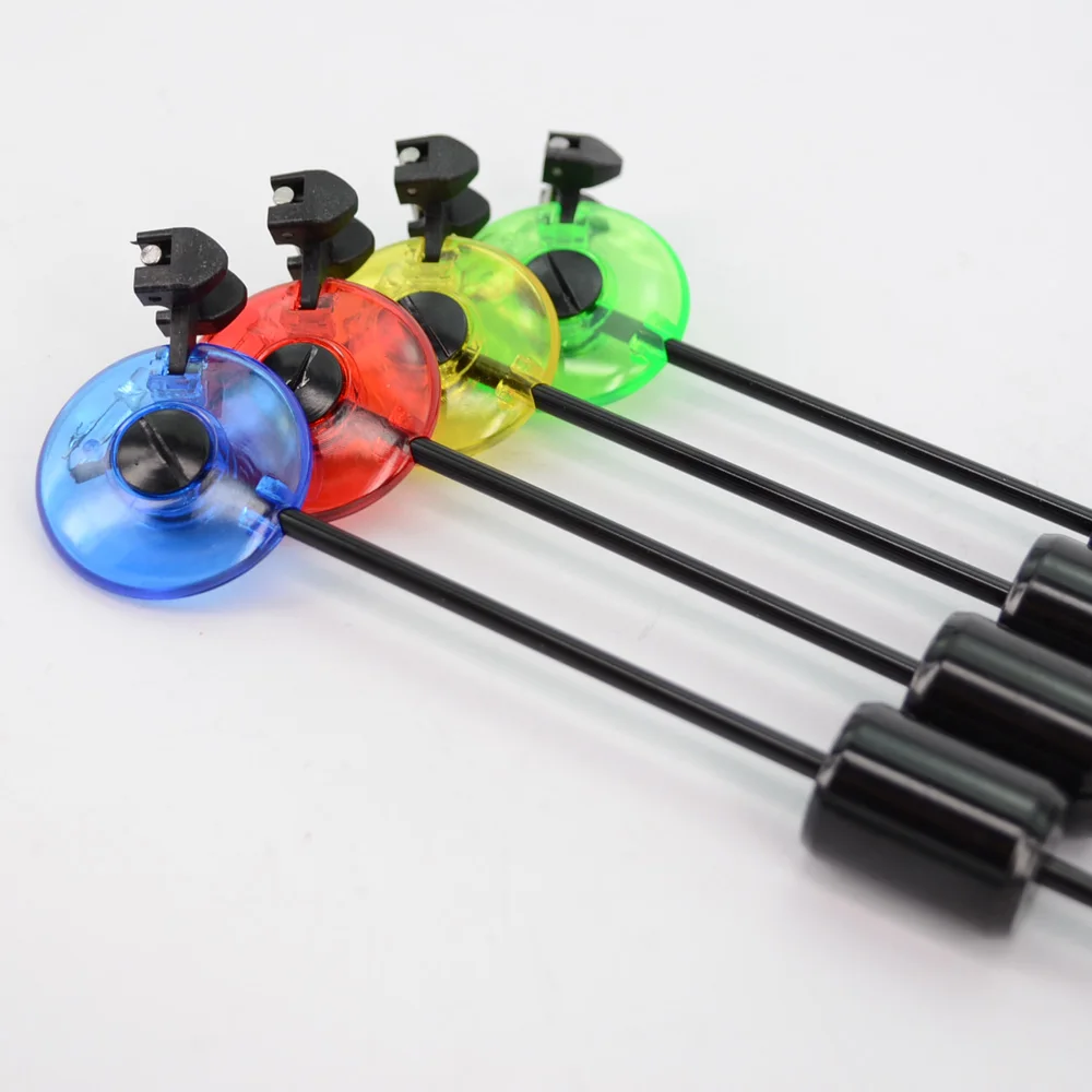 Carp Fishing Swinger Set Led Illuminated Swinger Drop Off Indicator for Carp Fishing Tackle Accessories 4pcs in Zipped Case