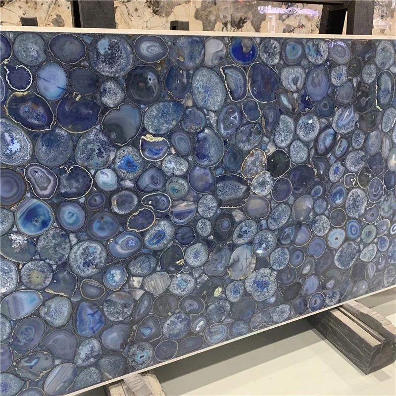 product beautiful backlit blue agate stone semi precious stone gemstone slabs for vanity top-4