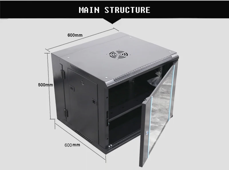 Wall-mounted Double Section 9u Rack Server Cabinet Manufacturer Swing ...