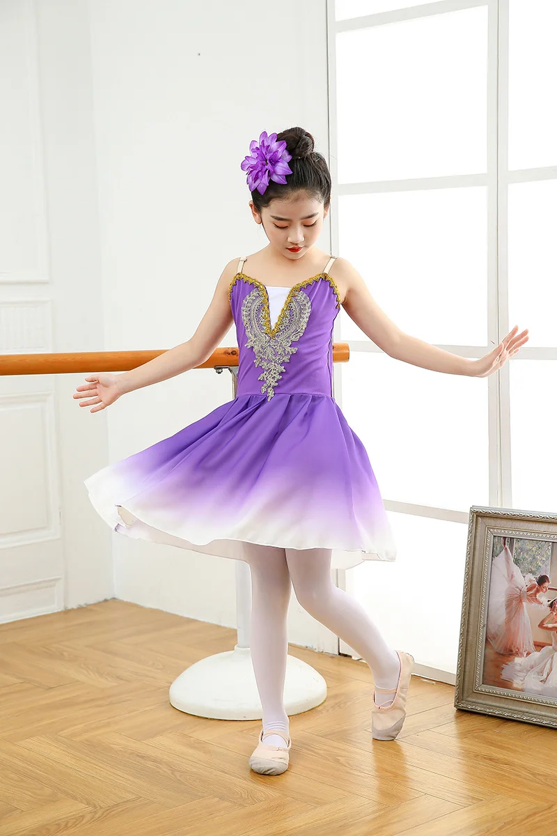 Royal Purple Ballerina Dress for Girls Long Ballet Skirt