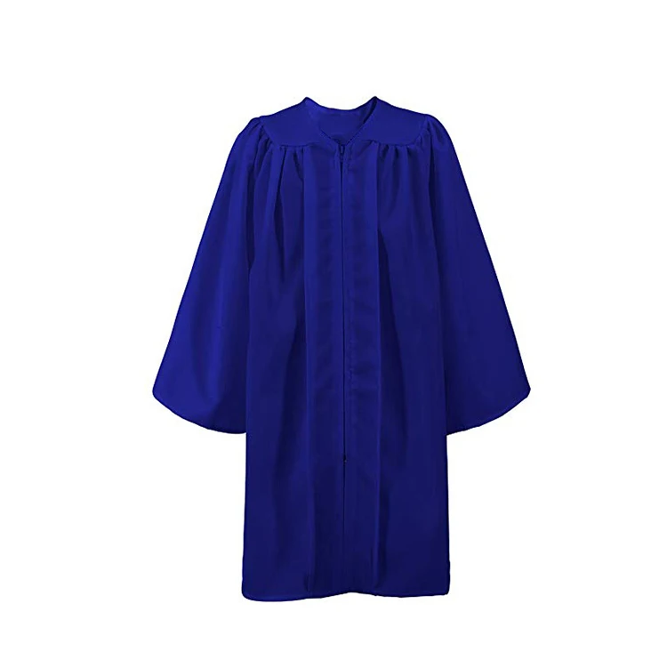 Matte finish children graduation gown with cap and tassel