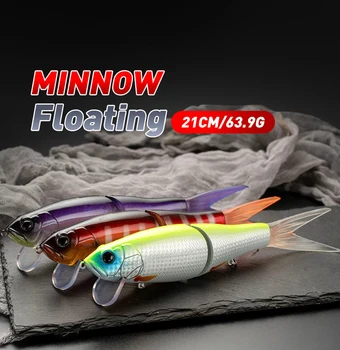 Cheery 210mm 64g Predator Multi Jointed Swim Baits Floating Minnow Lure 2 Segment Hard Baits Wobblers Bass Pike Fishing Lure – Minnow – view 4