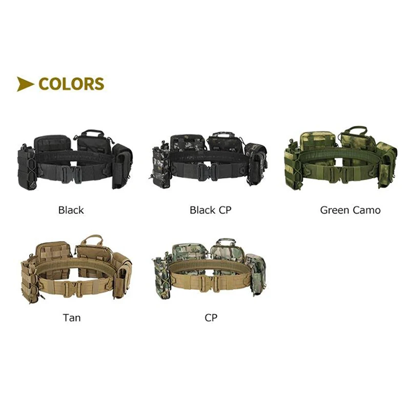 High Quality Tactical Belt Outdoor Training Use Pouch Hunting Accessories Multifunctional Tactical Duty Belt