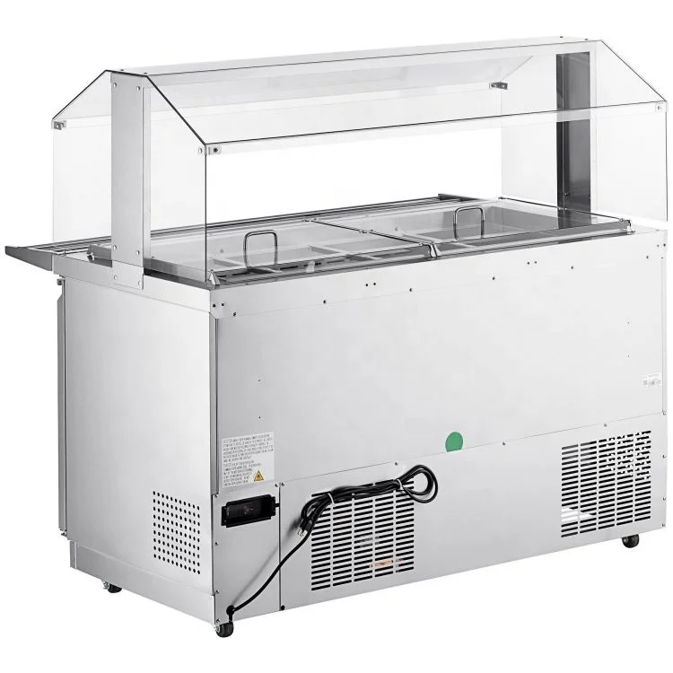 新しいコールドフードテーブルビュッフェサラダプレップ