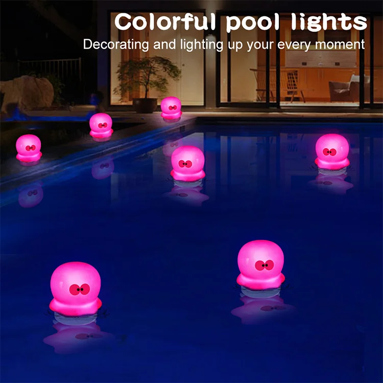 Cootway Solar Outdoor Light Led Light Foats Under Water Light Pool for Garden Pond Bathroom Pool Decor