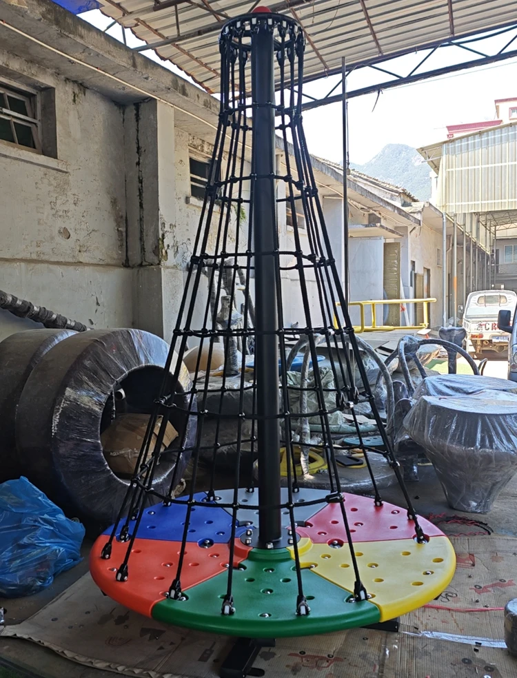 Popular Outdoor Children's Rotating Rope Net Mountaineering Adventure Theme Park Rides children's playground climbing net