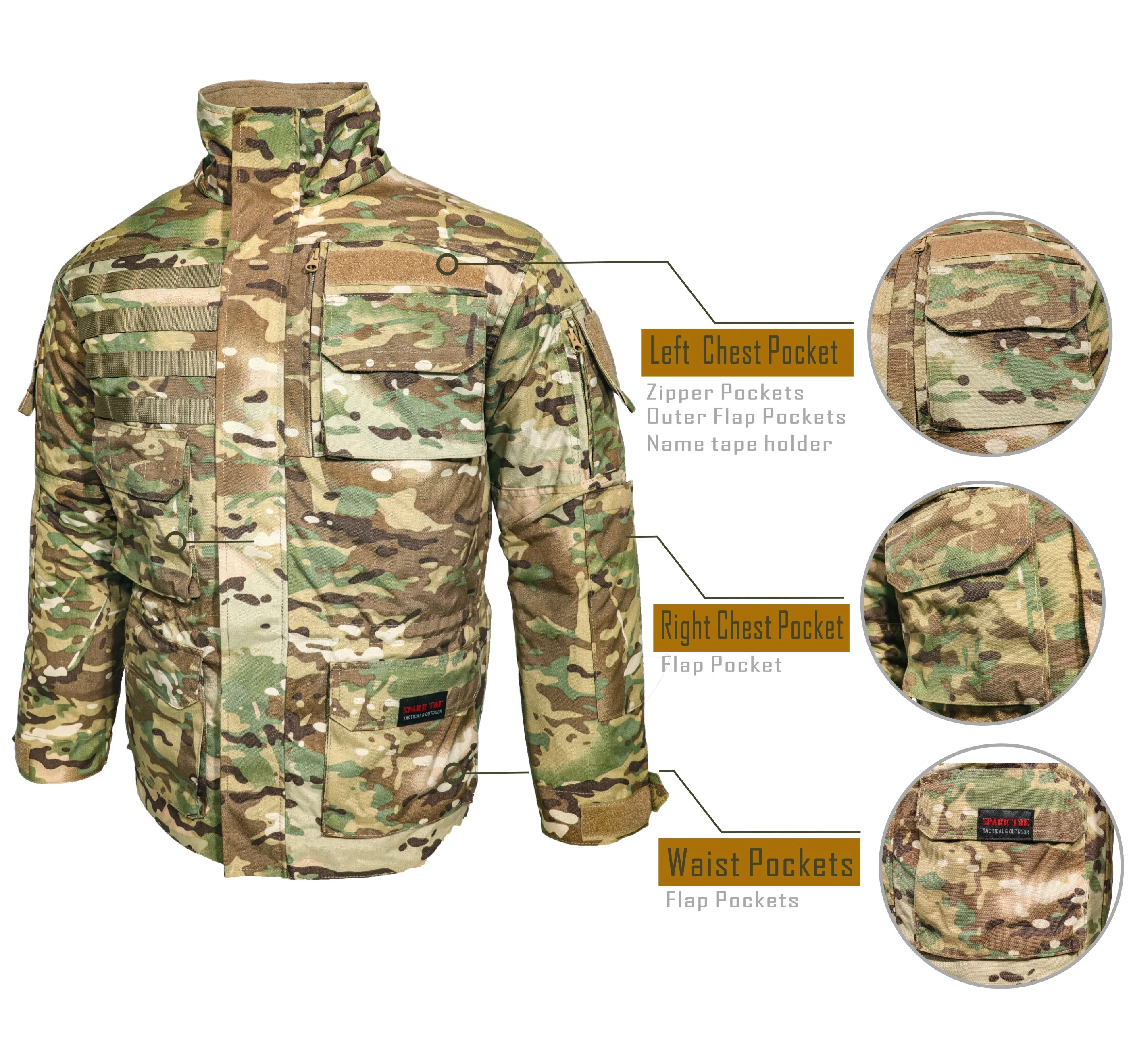 Outdoor Hunting With Lining Tactical Padded Clothes Winter Warm ...