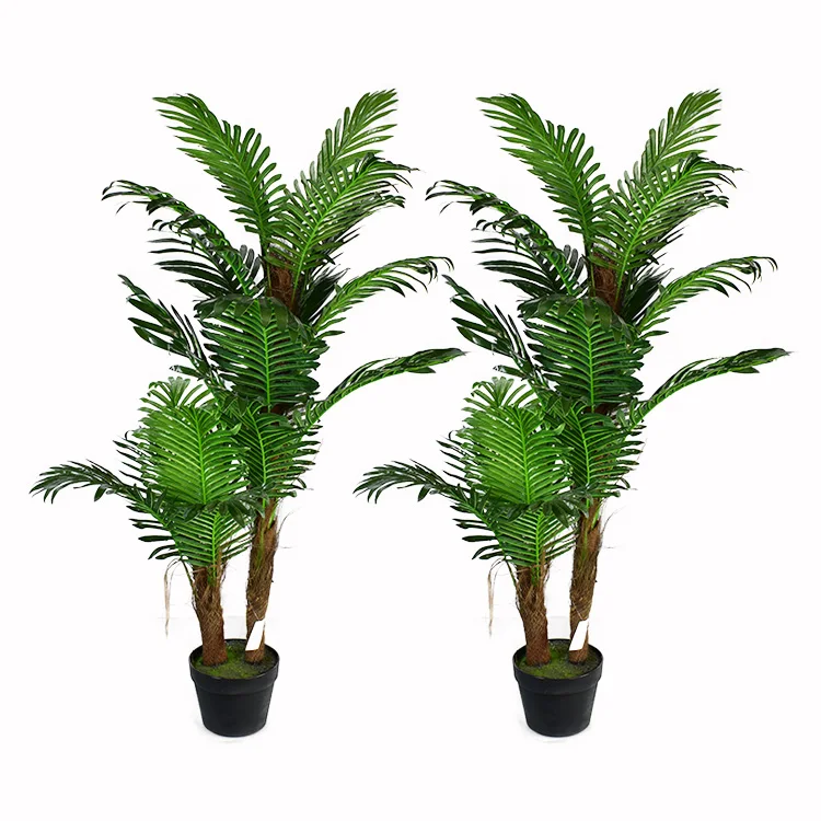 Искусственные зеленые растения пластиковые искусственные пальмы арекса Феникс Пальма с горшком 120 см