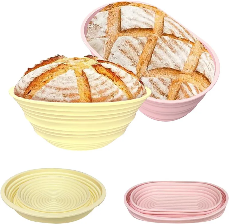 Customized Silicone Bread Proofing Basket Rattan Basket Bread
