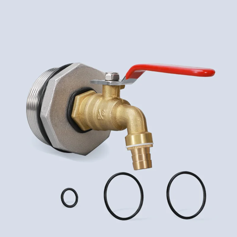 Bouchon Réservoir IBC 2 Pièces - Raccord S60x6 - 1/2" Filetage - Pour Tuyau Arrosage/Récupération Eau