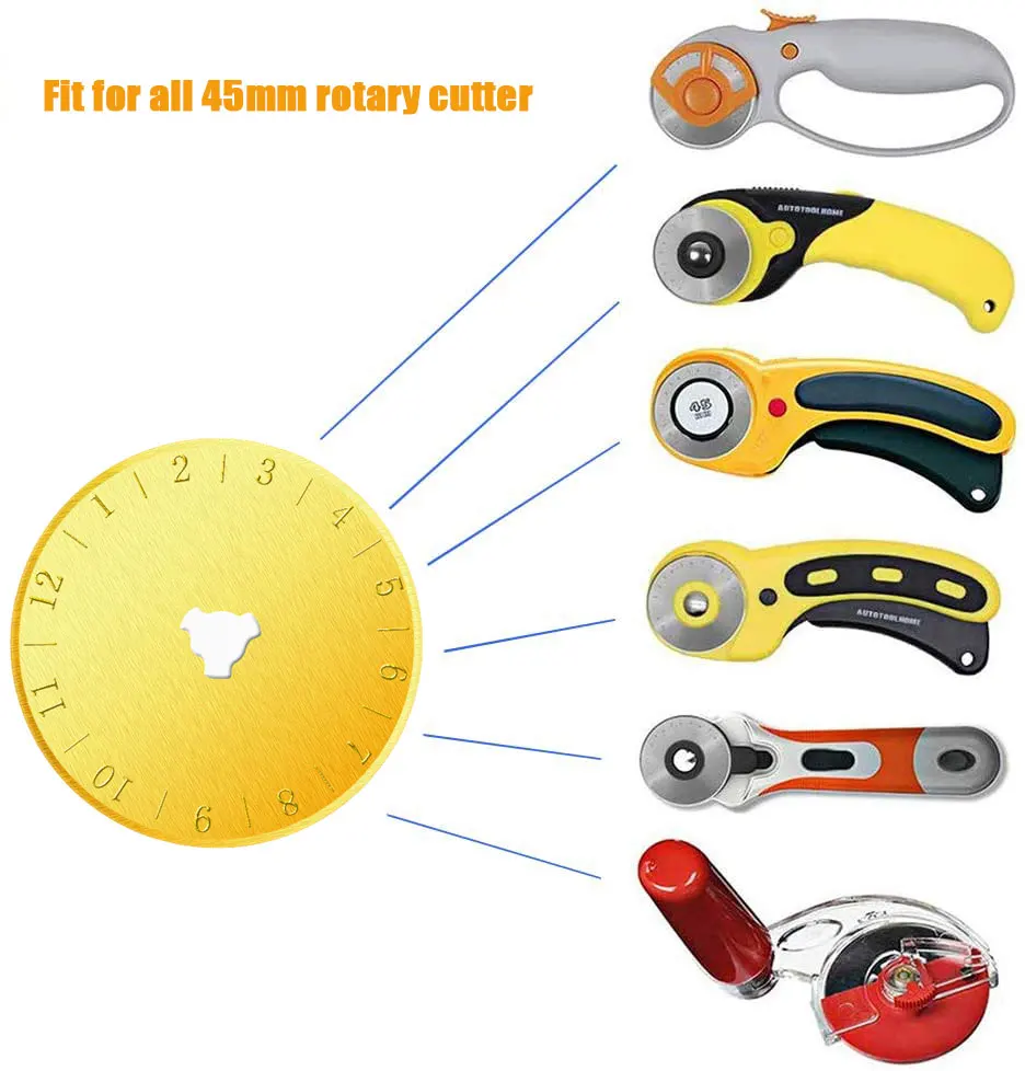 AUTOTOOLHOME Titanium Rotary Cutter Blades 60mm 10 Pack