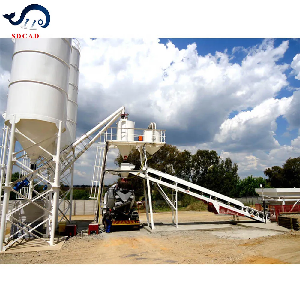 Ready-mixed Concrete Delivered Building Site Dry Concrete Batch Mixing Plant