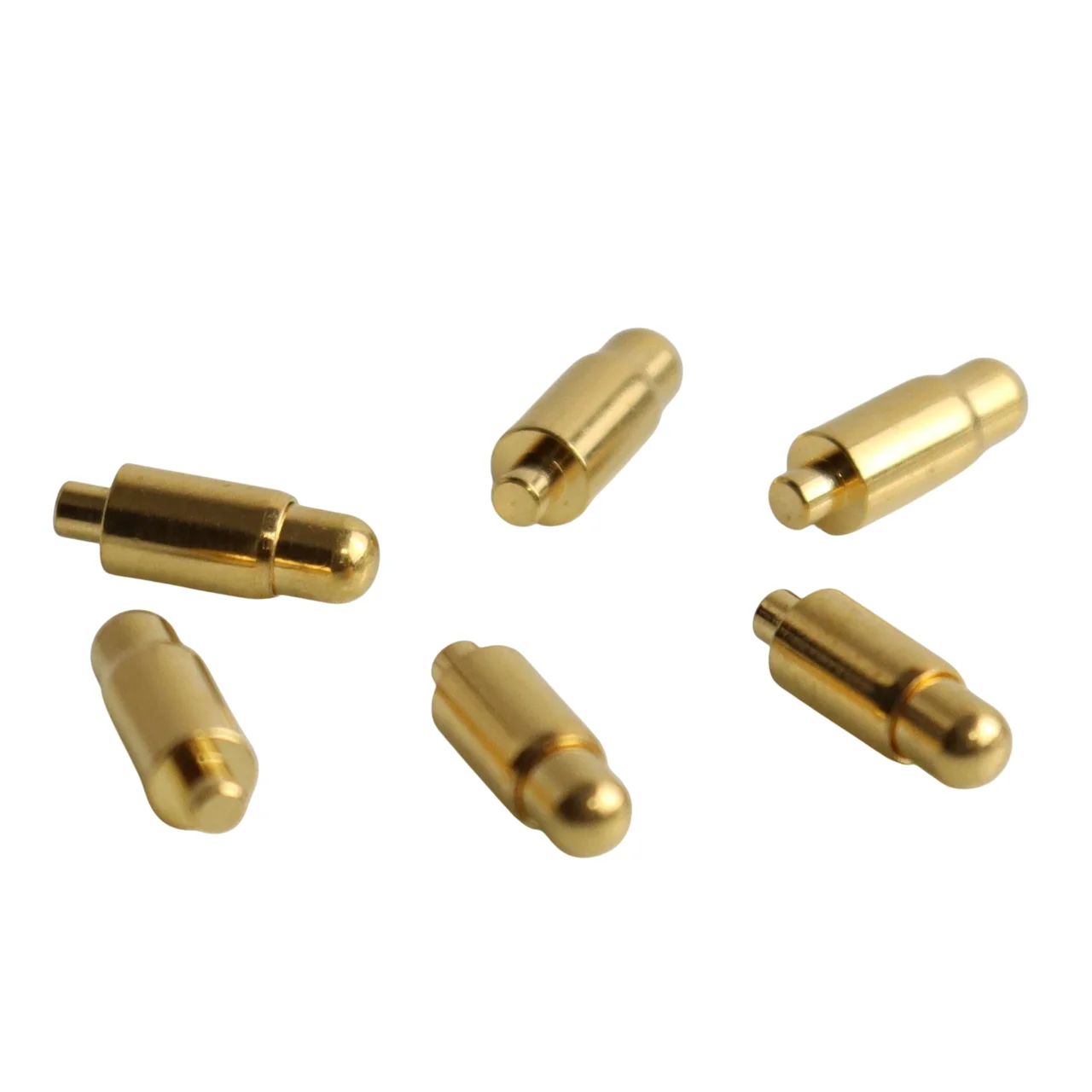Spring Pogo Pin 2A Rated Current Female Spring Gold-Plated Brass Contact Double Head Type Single Pin PCB Cable Connector