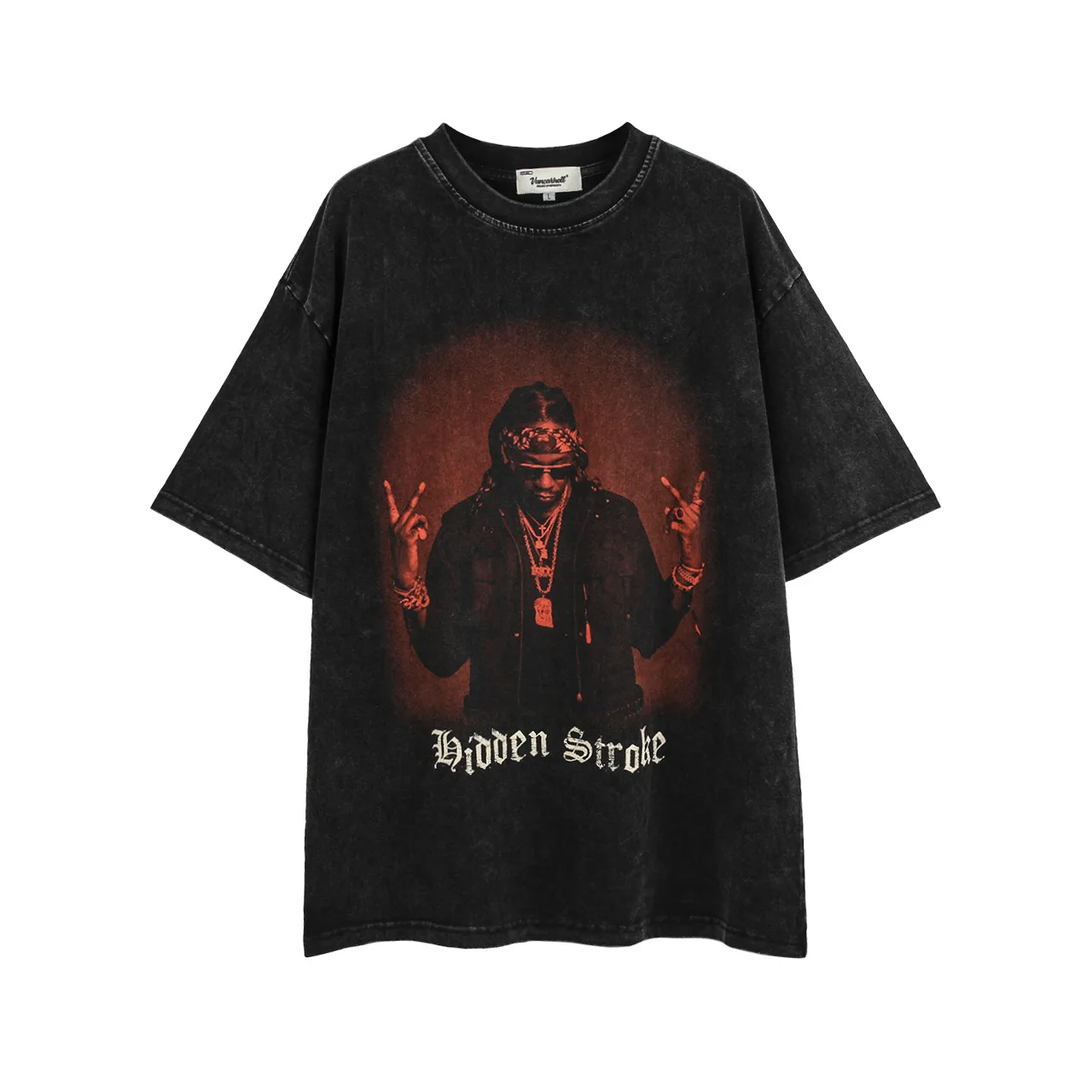 American Street Dark Fashion Brand Hip Hop Singer Theme Wash Old Heavy