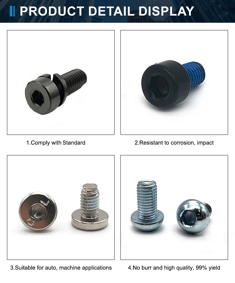 Supply Socket Screws DIN912 DIN7984 DIN7991 ISO7380 Socket Head Cap Screw