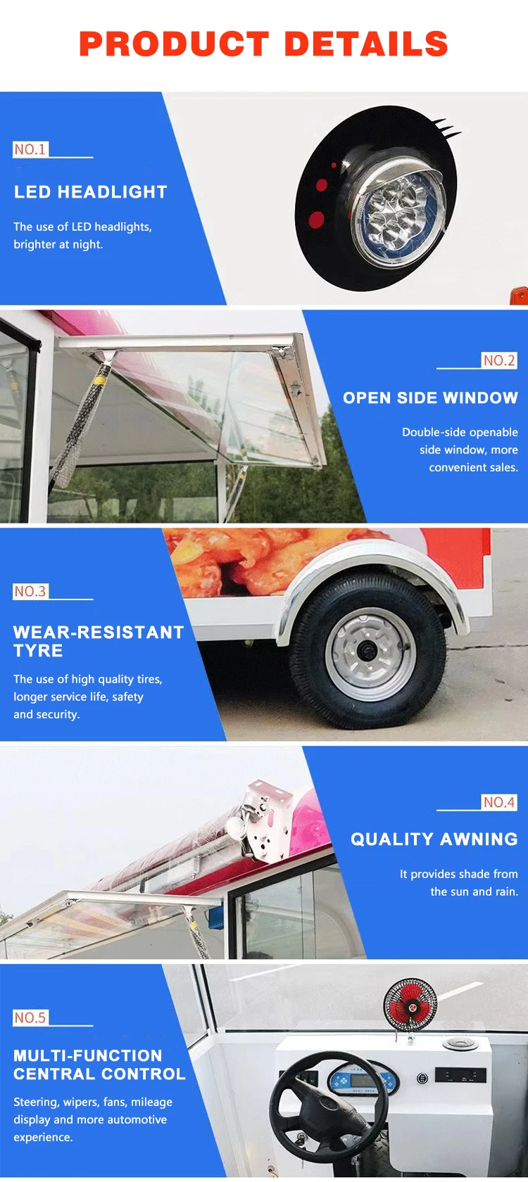 Outdoor Ice Cream Fast Food Truck Mobile Food Trucks With Snack Machine For Sale supplier