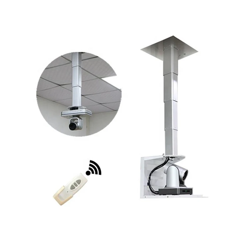 JGST Stock Electric Control Height Adjustabletelescoping Motorised Hidden Ceiling Recessed Projector Camera Mount Lift