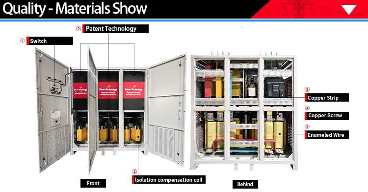 Static 630KVA 700KVA 750KVA 800 KVA Automatic Voltage Stabilizer