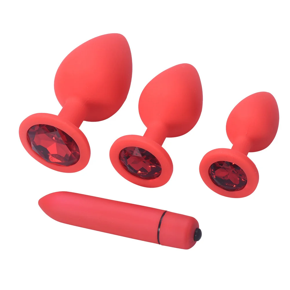 Anal Plug Dildo Peluru Vibrator Butt Colokan Mainan Seks Untuk Wanita Pria Gay Pemijat Anal Masturbasi S/M/L