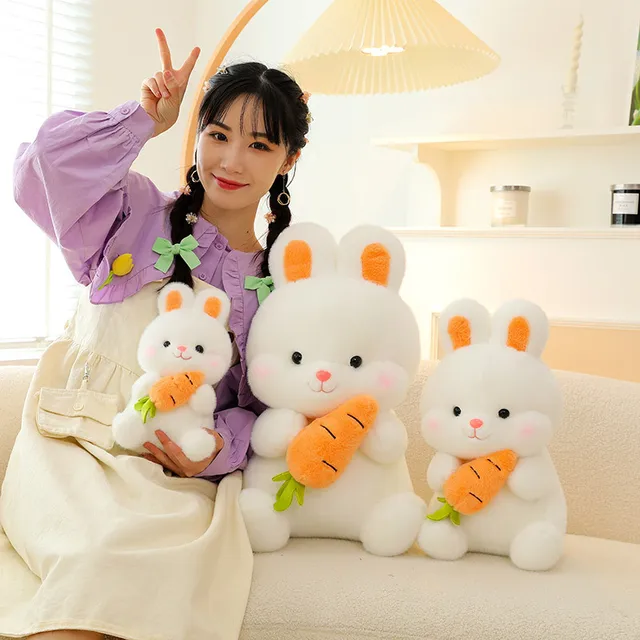 Super Adorable Design Easter Stuffed Bunny Plush Rag Soft Squishy Kids Soothing Peluche Juguetes Cartoon Festival Gift