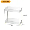 Two-tier shelf with gold-plated legs