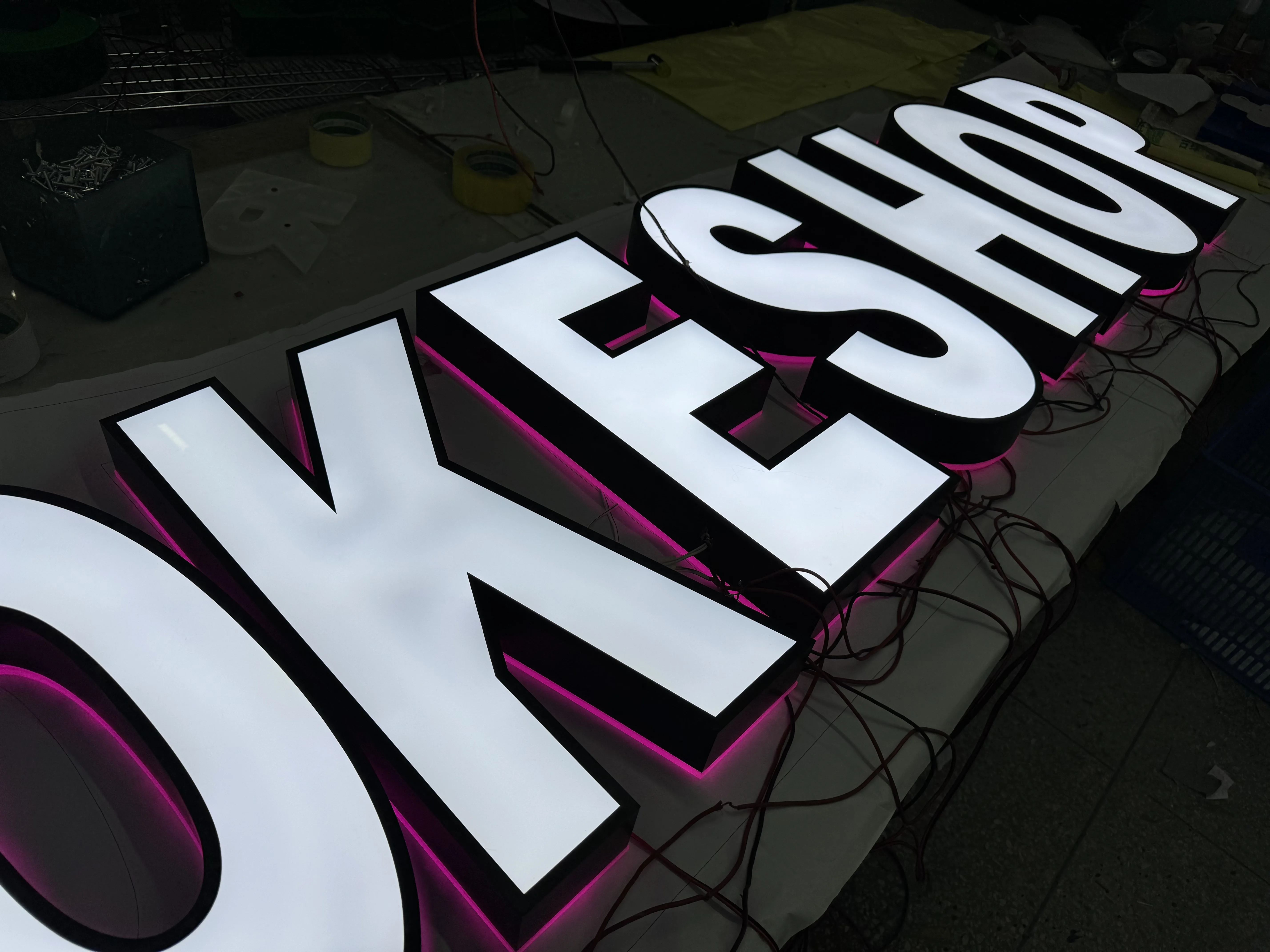 Custom 3D Front Lighting Led Channel Letter Logo Signs for Restaurant Pizza Kebab Store Front Signs