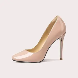 Women's Two Tone Color Shiny Stilettos Dress Pumps Sexy High Heels Ankle Style Round Toe Fashion Trend for Spring Summer