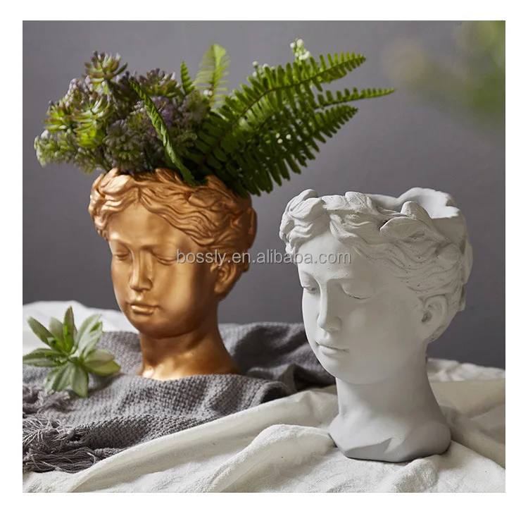 Source Ritratto creativo Retrò Europeo di Arte Vaso di Cemento Testa Vaso  di Fiori Venus Dea Greca Statua Della Decorazione Vaso on m.alibaba.com