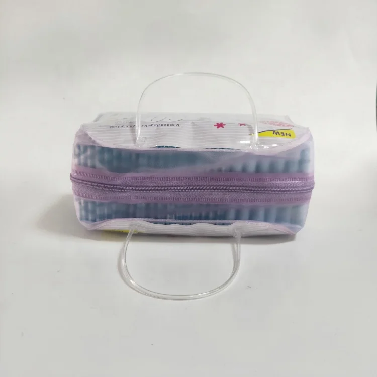 Disposable Zip Lock Cotton Bag for Lady Breathable Sanitary Pads Packaged in Eco-Friendly Material
