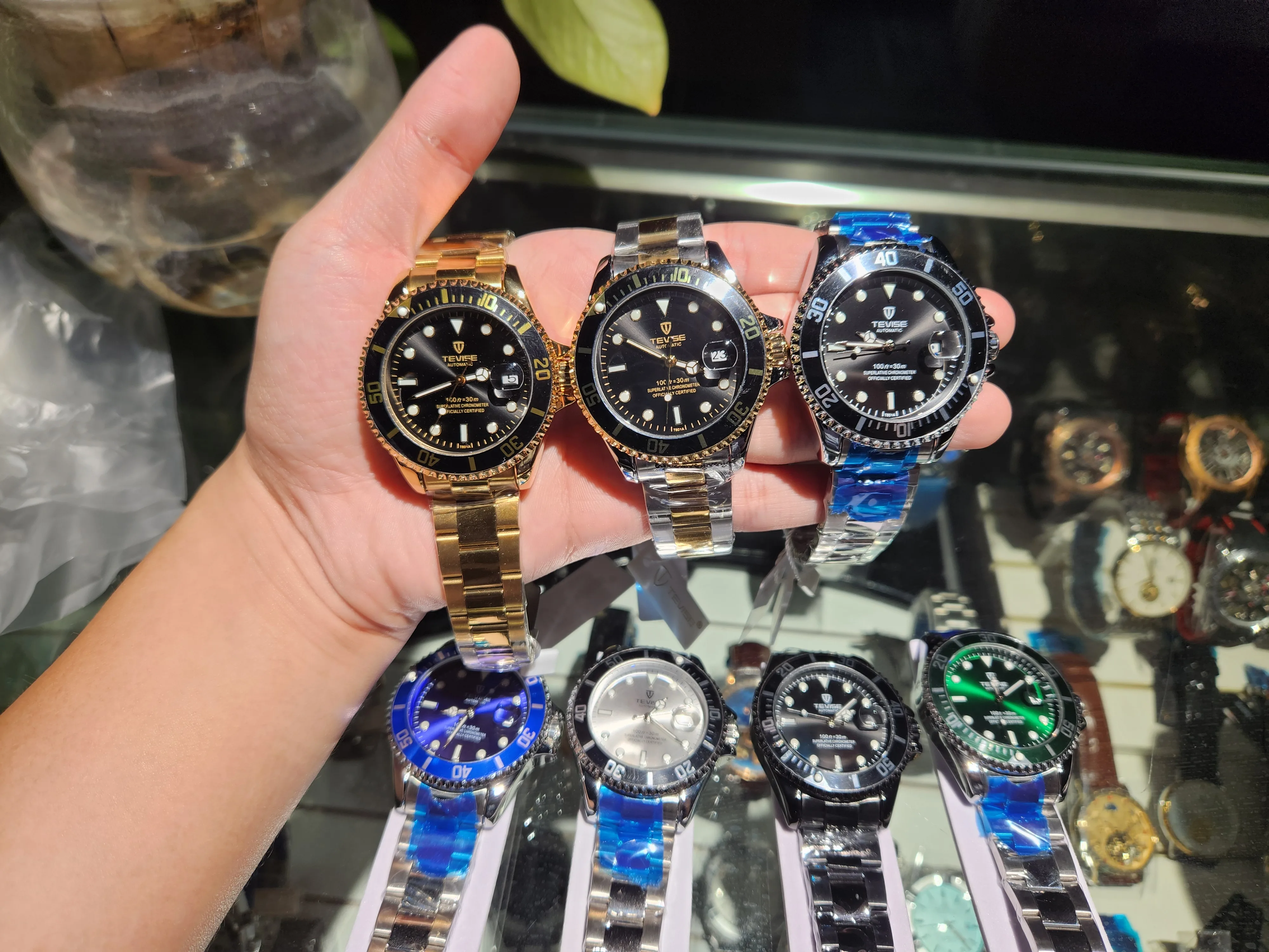 TEVISE Accept OEM ODM Service Automatik uhr für Herren Großhandels