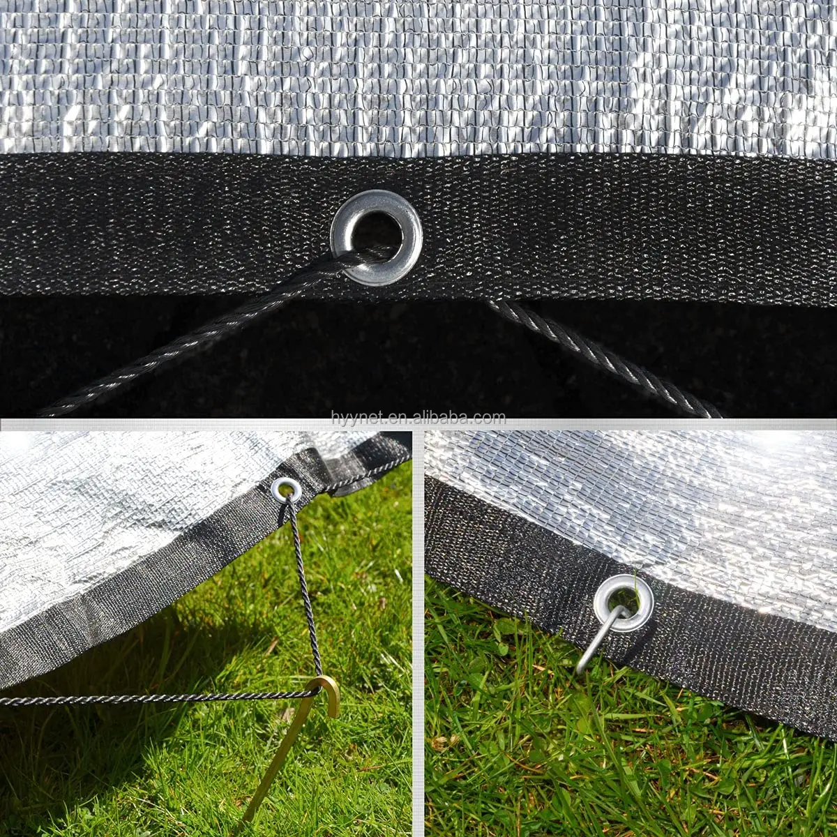 Outdoor Garden 3x4m Silver Aluminum Foil Shade Cloth for Dog