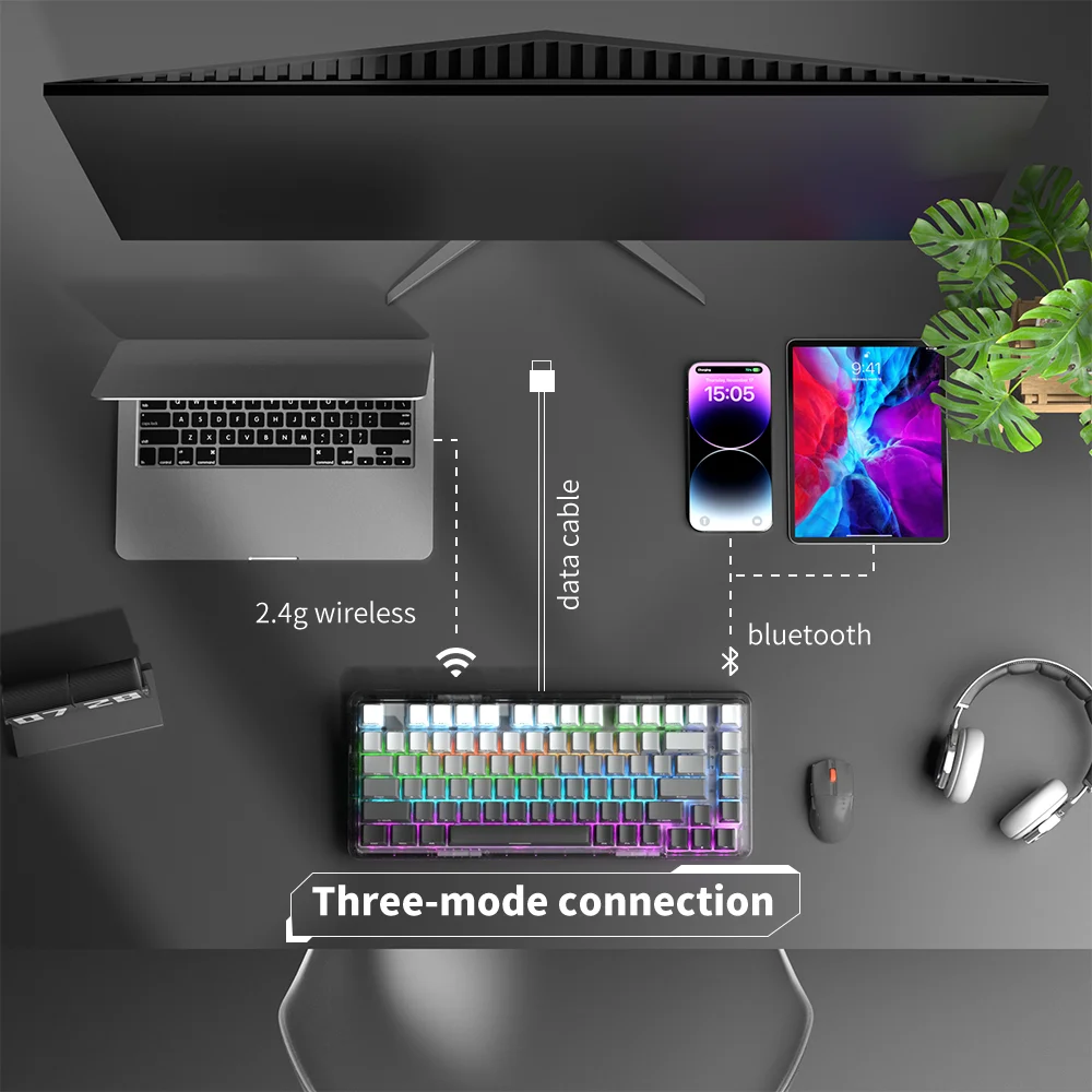 ZIFRIEND ZT82 Wired 75% RGB Backlit Hot Swappable Mechanical