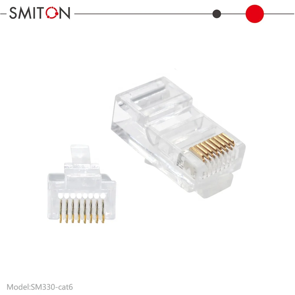 Ethernet Cables Network Cat6 Cat5e RJ45 UTP Pass Through  Rj45 Connector Plug