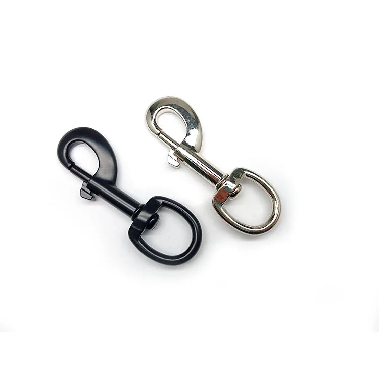 25mm Metal High Quality Metal Eye Hooks Clasp Pet Dog Leash Swivel Snap Hook Webbing Carabiner for Dogs Lanyard Hook