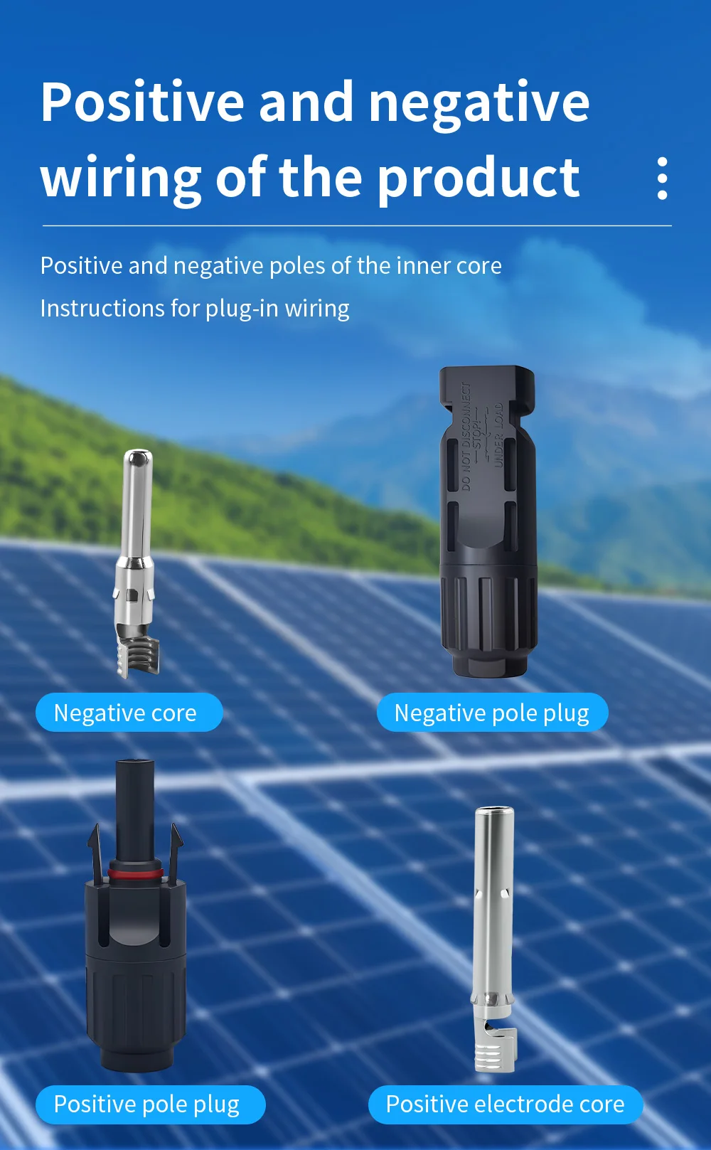 TOMZN 1000V 32A Two sets of Solar Connectors Panel Branch PV Photovoltaic Board Terminal Box Inverter Waterproof Anti-fuse
