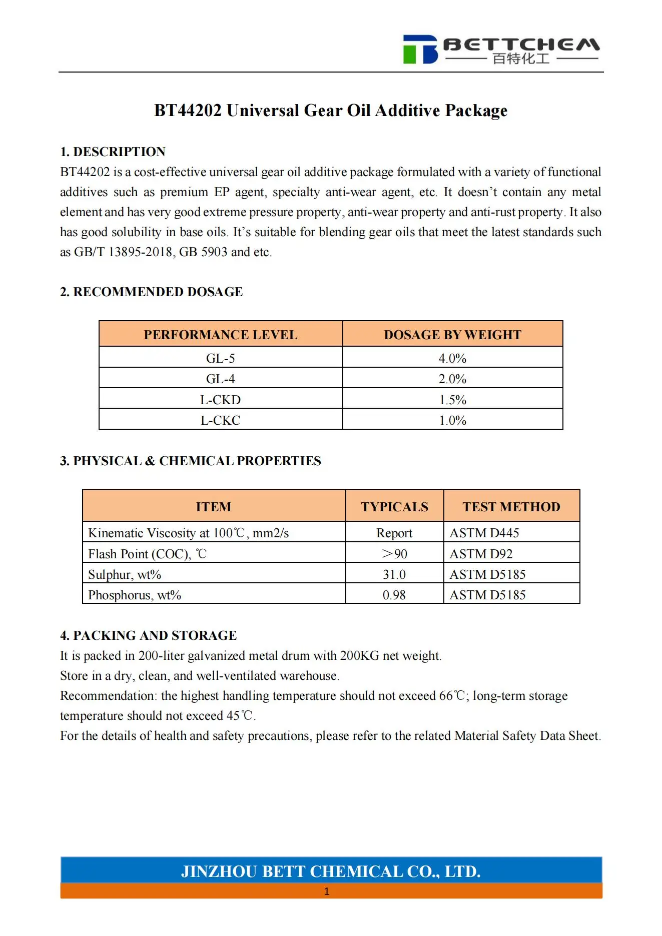Universal Additives BT44202 Universal Gear Oil Additive Package - Tandwielolie 1000