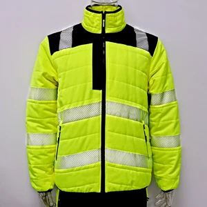 Custom Warm and Windproof Engineering Hi Vis Safety High Visibility Reflective Safety Jackets Softshell With Pocket